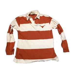 University of Texas - Long Sleeve Striped Polo - M